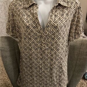 Sonoma Beige and Black Patterned top